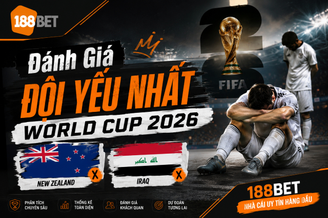 Đánh Giá Đội Yếu Nhất World Cup 2026: Liệu Có Thể Tạo Bất Ngờ? 1 188BET Marandu đánh giá đội yếu nhất World Cup 2026 để bạn có quyết định chính xác